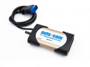 AUTOCOM CDP Pro - wielomarkowy tester diagnostyczny, to małogabarytowy i łatwy w użyciu ręczny tester diagnostyczny. Przy pomocy diagnostyki szeregowej (OBD/OBDII/eOBD) można odczytać i wykasować kody usterek, odczytać parametry bieżące (rzeczywiste) układów, skasować kontrolki serwisowe, itd. Komunikacja testera diagnostycznego CDP – palmtop (ew. komputer PC) oparta jest na systemie bluetooth. Pozwala to na bezprzewodową pracę z urządzeniem w odległości do 10 metrów od samochodu